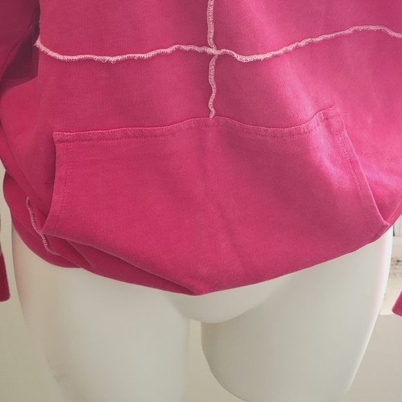 Wild Fable Seamed Hooded Sweatshirt Magenta Size XS - Picture 7 of 10